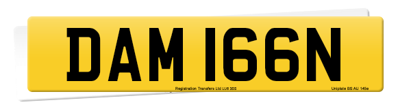 Registration number DAM 166N
